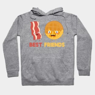 Bacon and Waffles Best Friends Matching Couple Hoodie